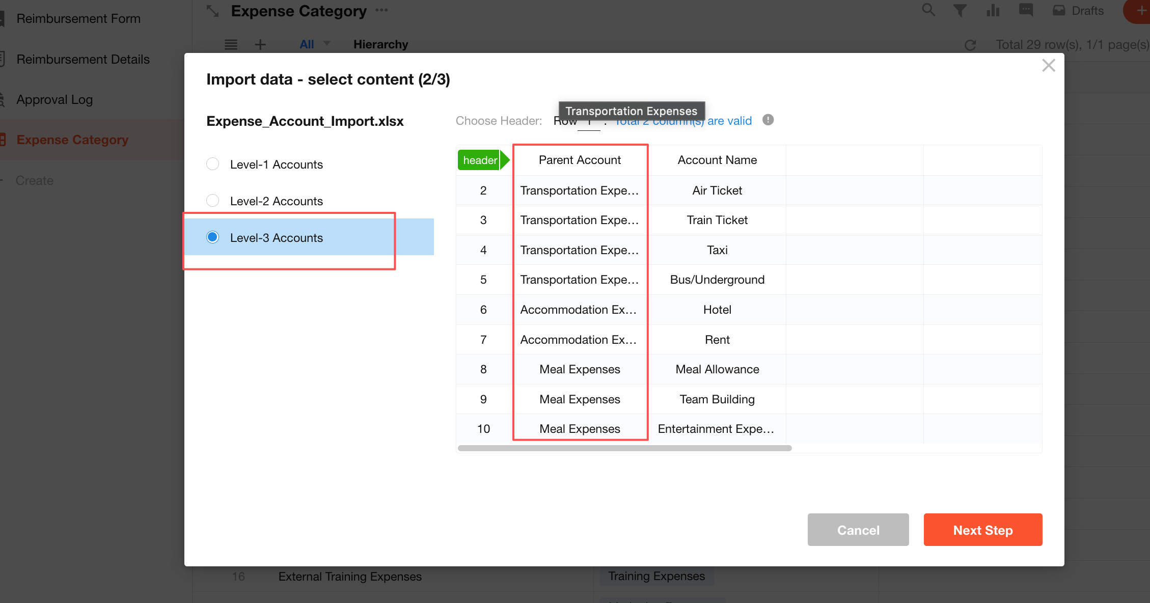 Intermediate Course: Practice: Implement Hierarchical Expense Account ...